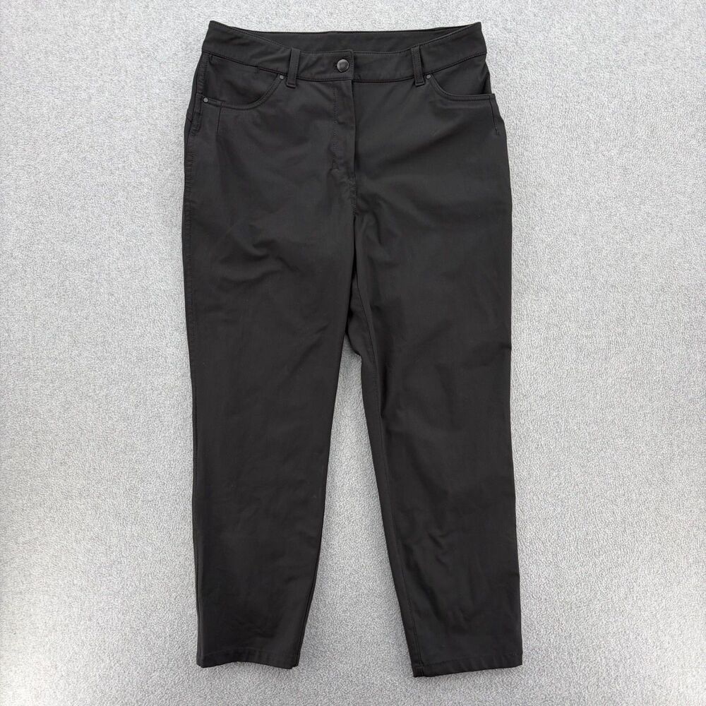 Lululemon City Sleek 5 Pocket 7/8 Pants Womens 10 Black Cropped Stretch